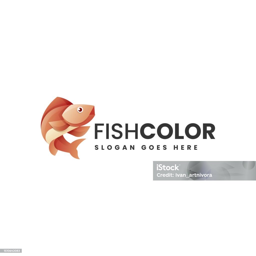 Fish Gradient Vector Illustration Fish Gradient Colorful Style Stock Illustration ...