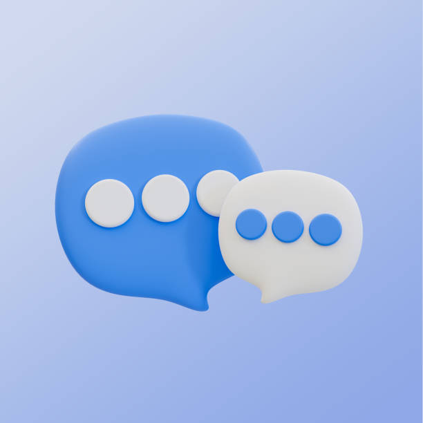 istock 3d minimal communication icon. online social media chatting. conversation sign. talking symbol. chat icon. 3d illustration. 1510657829