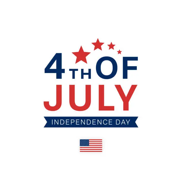 Vector illustration of Fourth Of July USA Independence Day Poster Design