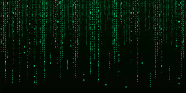 bildbanksillustrationer, clip art samt tecknat material och ikoner med vector digital green background of streaming binary code. matrix background with numbers 1.0. coding or hacking concept. vector illustration. - datorprogram