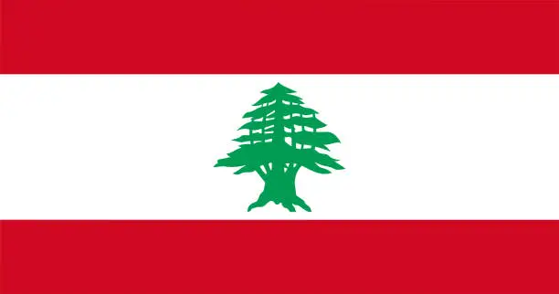 Vector illustration of lebanon flag