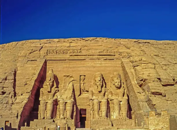 Temple in Abu Simbel dedicated to Ramesses II, Egypt