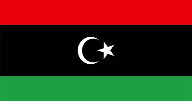 Vector illustration of libya flag