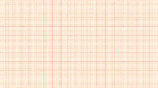 Vector illustration of Orange graph paper sheet background, vector illustration.