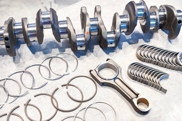istock Crankshaft, rings and connecting rod in car store 1510862743