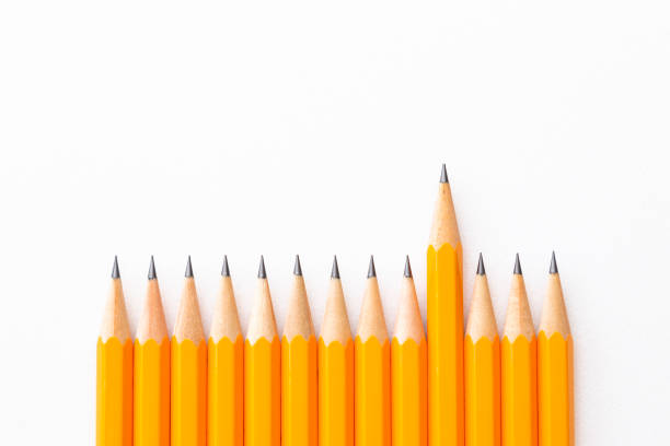 istock Pencils lined up on a white background 1510886658