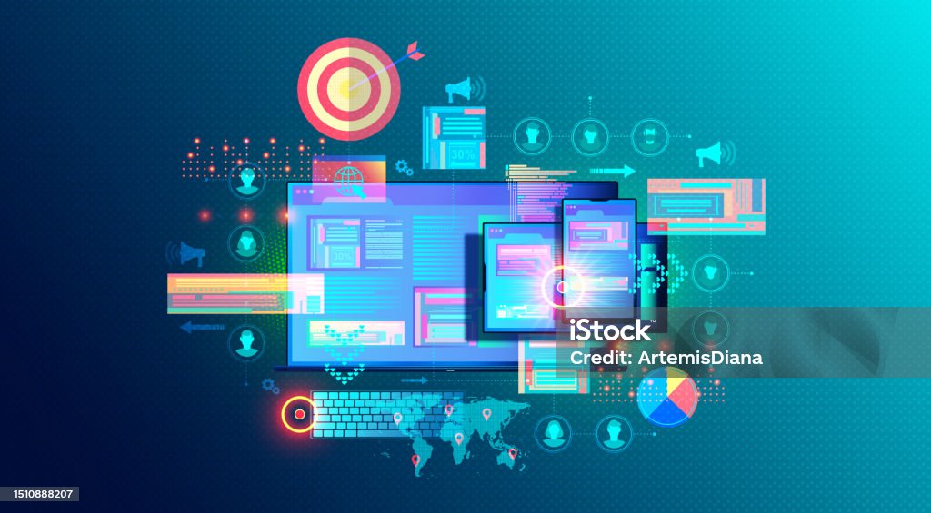 Ad Segmentation Digital Display Advertising Segmentation Conceptual Illustration Stock ...
