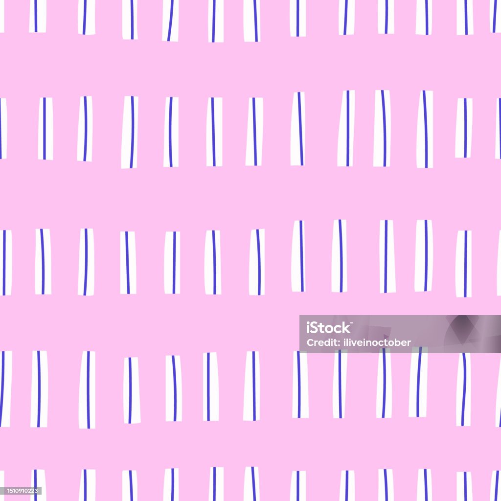 Cute Seamless Pattern With Hand Drawn Lines Stock Illustration ...