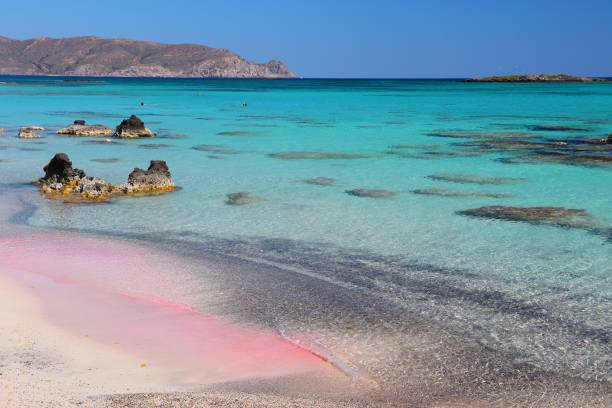 istock Crete pink beach in Greece 1510969329
