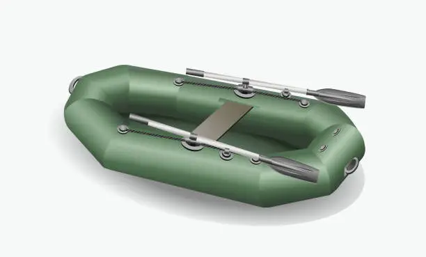 Vector illustration of Inflatable boat