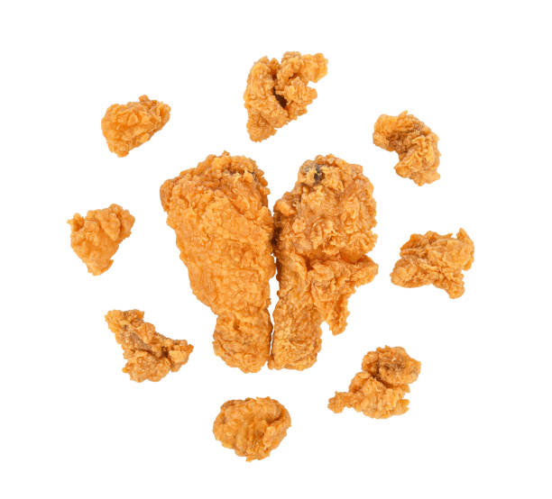 istock Fried chicken wings and popcorn chicken isolated on white 1510988896