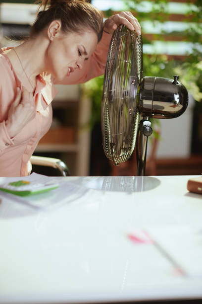 istock unhappy modern woman worker in modern green office 1510992831