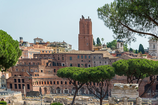 Roman forum and curia Julia in Rome, Italy