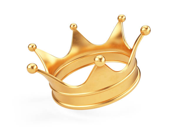 istock Royal Gold crown isolated on white background. Gold crown 3d icon 1511032237