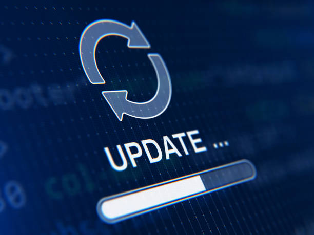 istock Two arrows icon - update symbol and update progress bar on lcd screen 1511032772