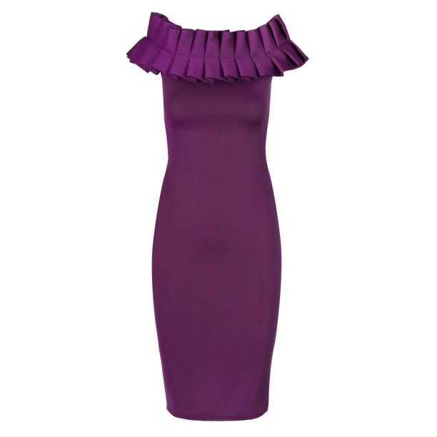 istock Purple evening dress on a white background. 1511066181