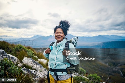 istock Woman exploring the untamed beauty of Tasmania's wilderness through invigorating bushwalking. 1511069086