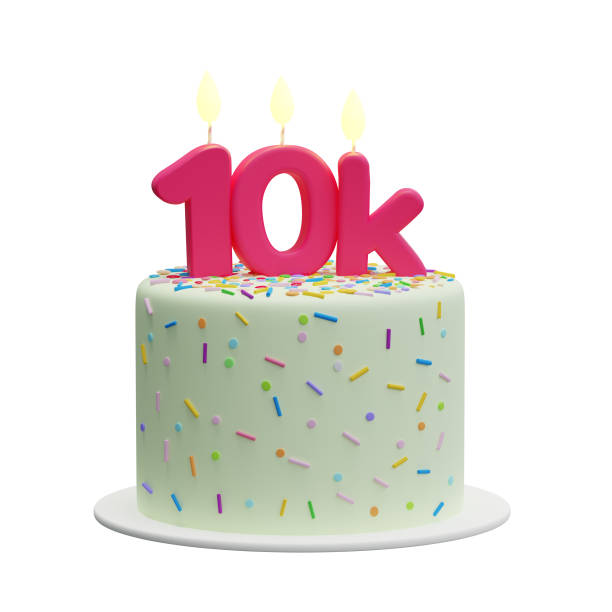 Cartoon cake with candles shaped like 
