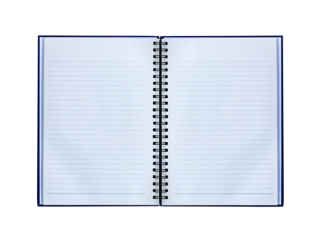 leeres notizbuch öffnen transparent - note pad open photograph scrapbook stock-fotos und bilder