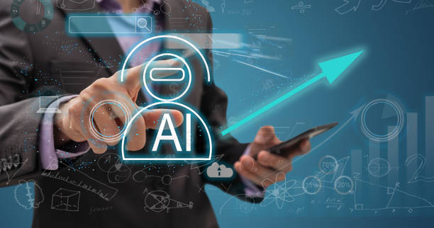 istock Businessman holding hologram digital chatbot, chat GPT, robot application, conversation assistant, AI Artificial Intelligence concept, digital chatbot on virtual screen. 1511131603