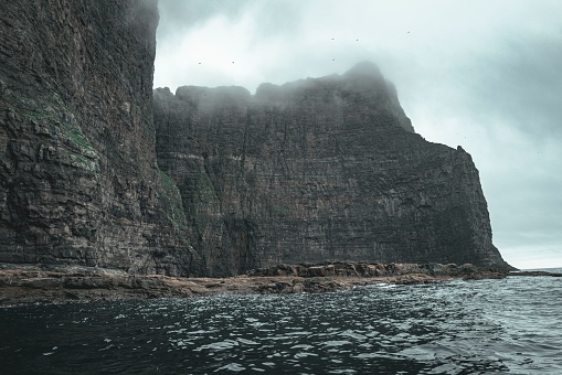 A scenic view of epic costal landscape on the Faroe Islands