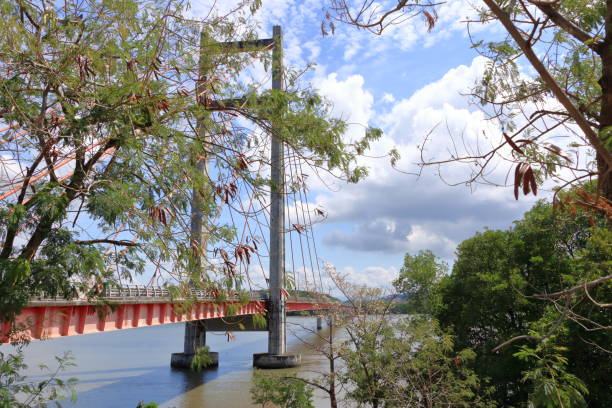bella vista del ponte puente de la amistad taiwan in costa rica - penisola di nicoya foto e immagini stock