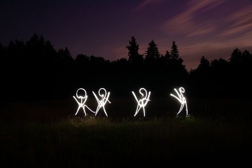Drawing with the light. Night photography