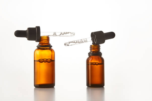 istock Two amber dropper vials with aromatherapy essence. 1511165492