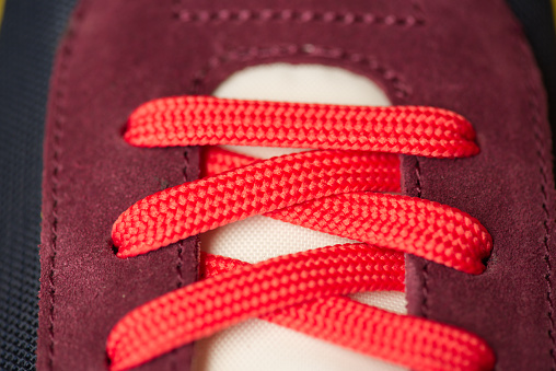 Red shoelaces.