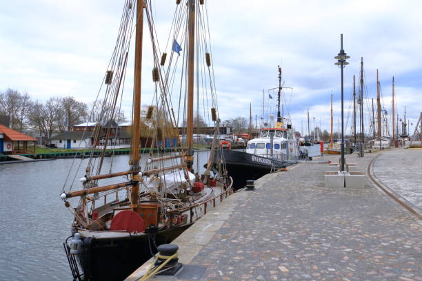 January 28 2023 - Greifswald in Germany: Cityscape of the historic Hanseatic city