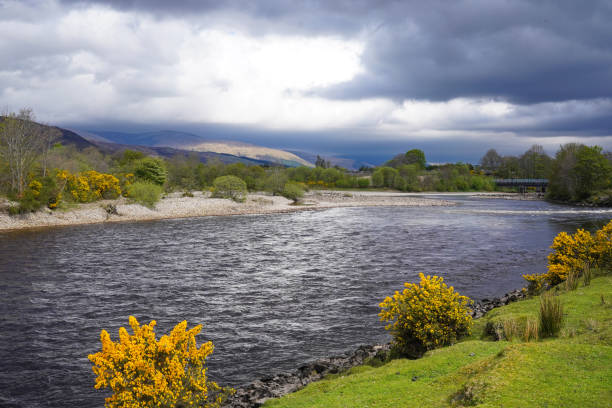 Idyllic nature scene on a moody day in Scotland