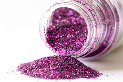 Purple Glitter Spilled from a Jar