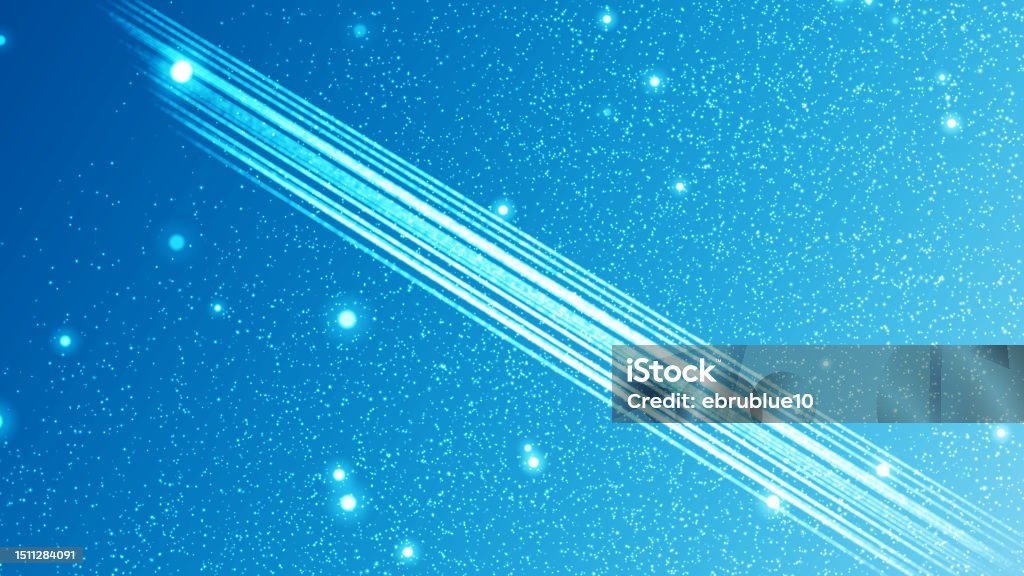 Line Technology Particles Abstract Waving Line Particle Technology Background Stock Photo ...