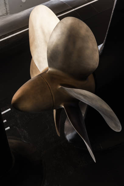 istock Shiny submarine propeller, close up vertical photo 1511305935