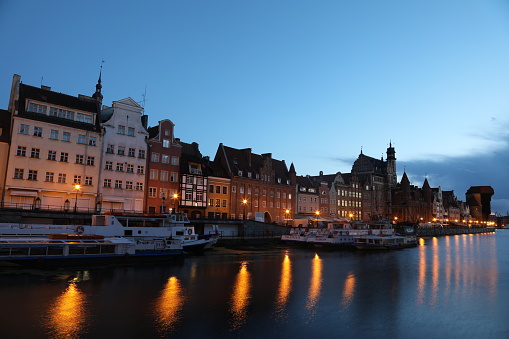 Gdansk city skyline cityscape harbor Poland