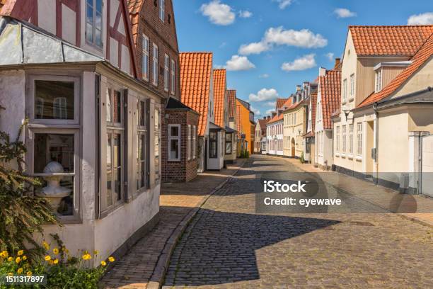 Cobbled Street At The Old Town Of Aabenraa Denmark Stock Photo - Download Image Now