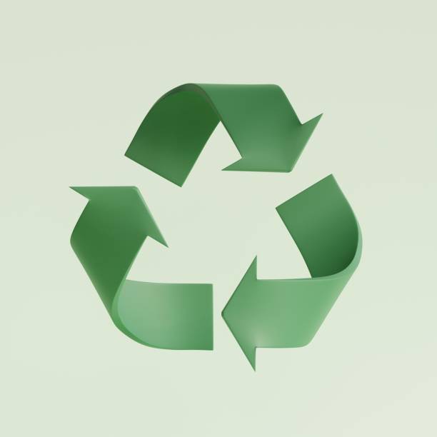 istock Green recycling symbol, recycle icon. 3d render illustration 1511327208