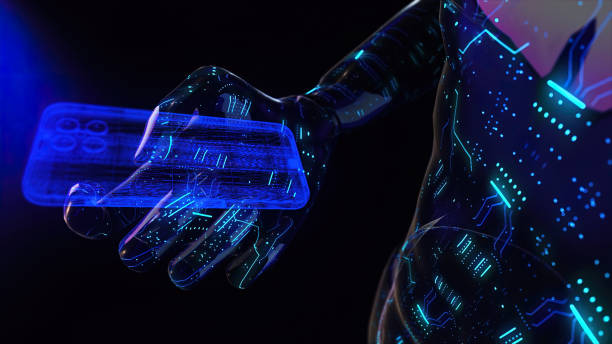 istock Synthetic Humanoid Exploring the World as it Engages in Texting in His Smartphone 1511329082