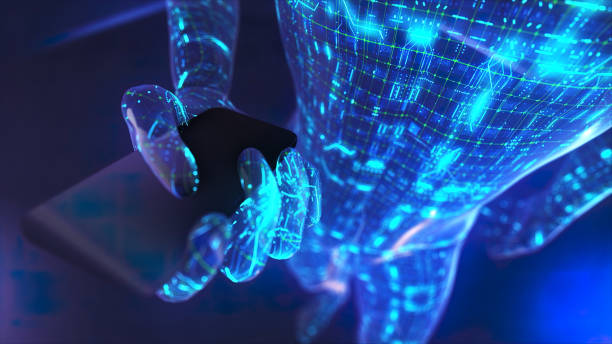 istock Synthetic Humanoid Exploring the World as it Engages in Texting in His Smartphone 1511329097