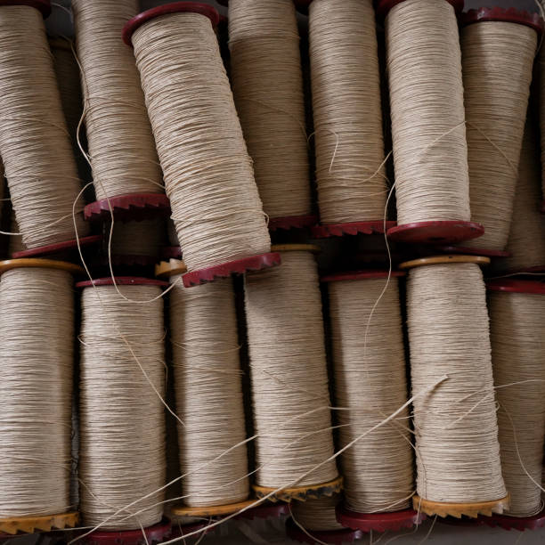 istock A workshop for making straw hats, a pile of ropes for weaving hats 1511330369