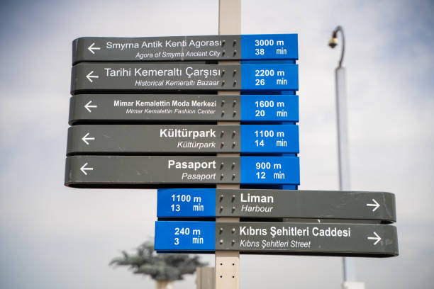 istock Signboard showing touristic spots in Izmir. 1511338933