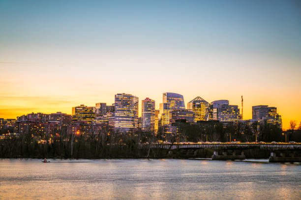 Rosslyn, Virginia skyline over the Potomac