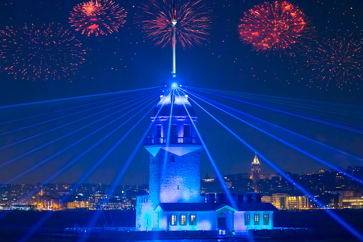 New Maiden's Tower restored and opened, light and fireworks show