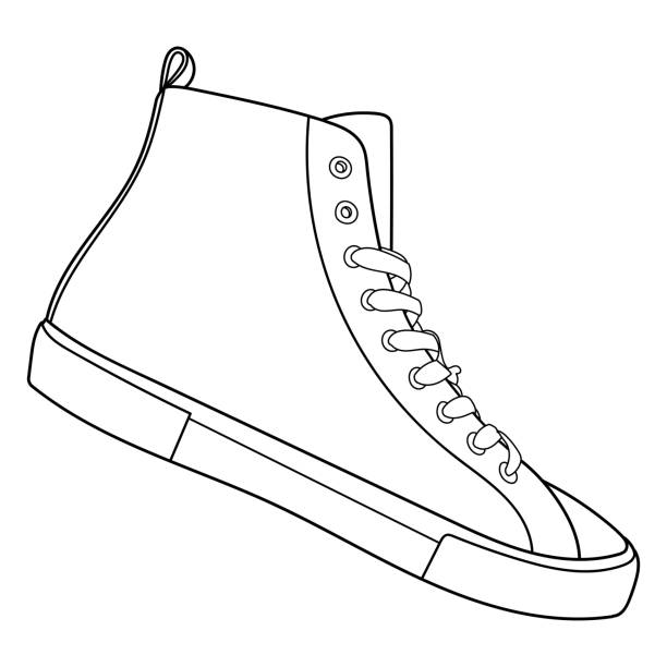 170+ Old Sneakers White Background Stock Illustrations, Royalty-Free ...