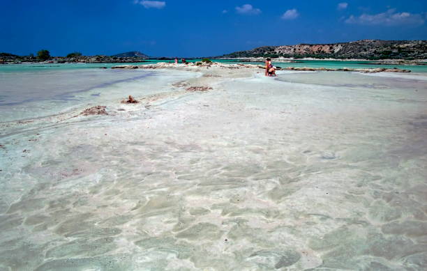 view of the sandy beach and clear water