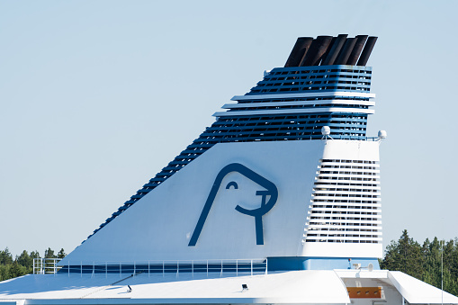 Silja Line Silja Symphony ships Exhaust chimney funnel stack with the seal logotype.