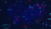 Digital Fly Binary Code Background Loop Data Binary Code Network 4k ...