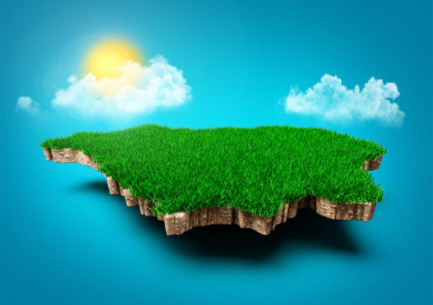 istock Belarus Map Soil Land Geology Cross Section With Green Grass And Rock Ground Texture 3d illustration 1511515761
