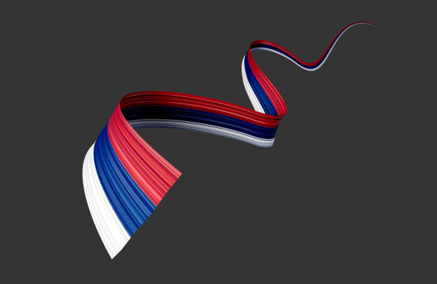 istock Serbia flag, 3d illustration on isolated background 1511537112
