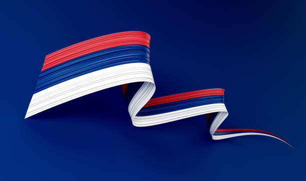 istock Serbia flag, 3d illustration on isolated background 1511538196